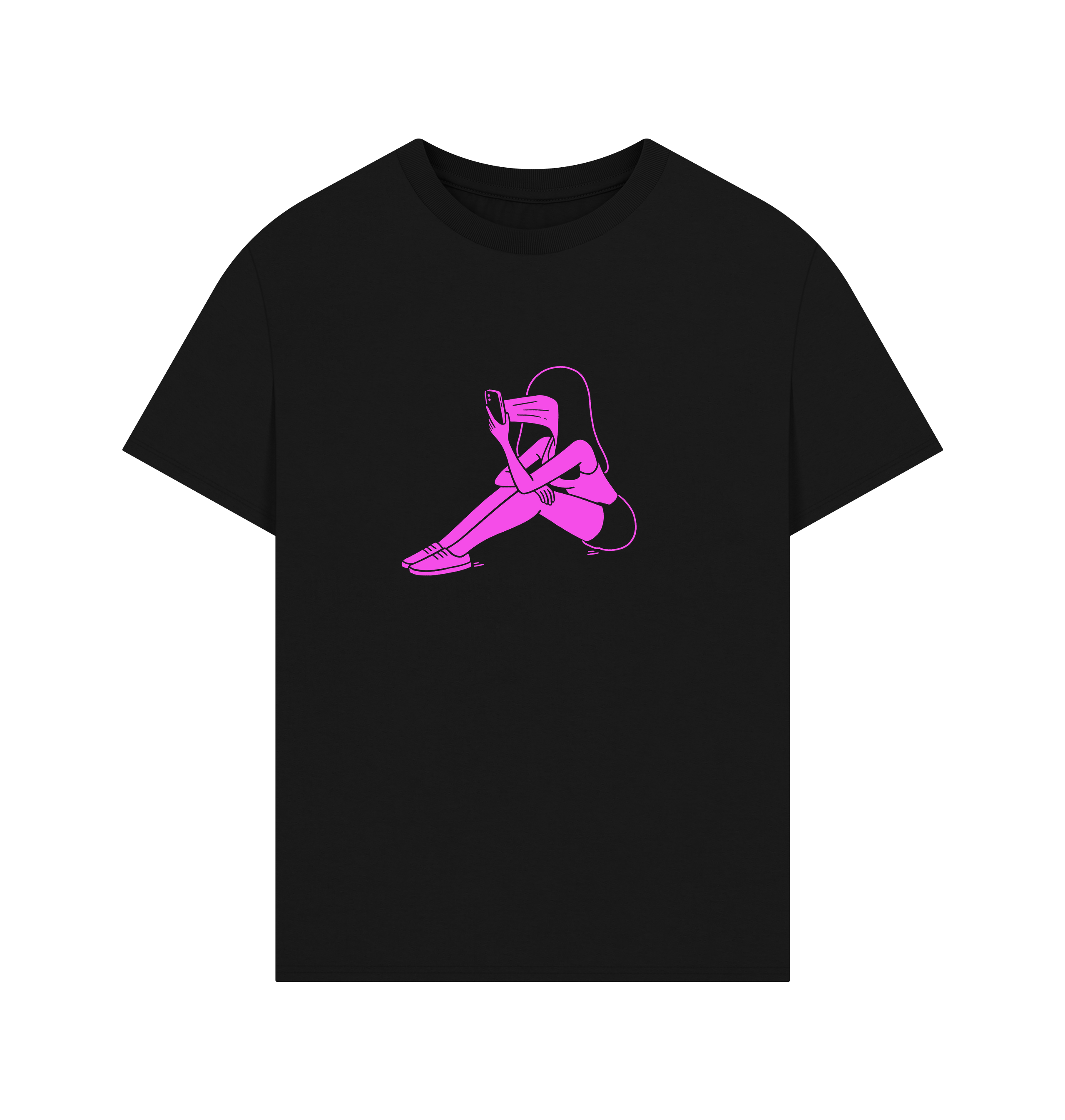 Black t-shirt with Interface graphic